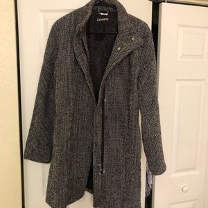Tweed-blend coat